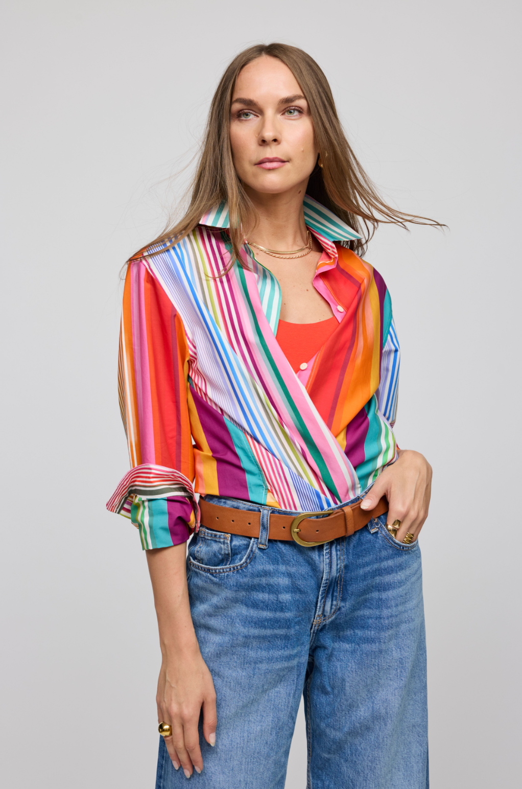 Long Sleeve Halsey Top in Multi