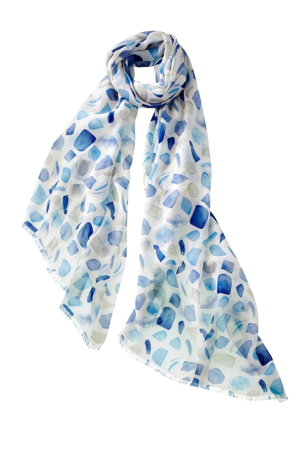 Sea Glass Scarf in Blue Multi