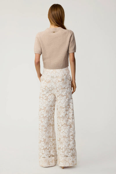 Suri Wide Leg Pant in Ivory/Natural