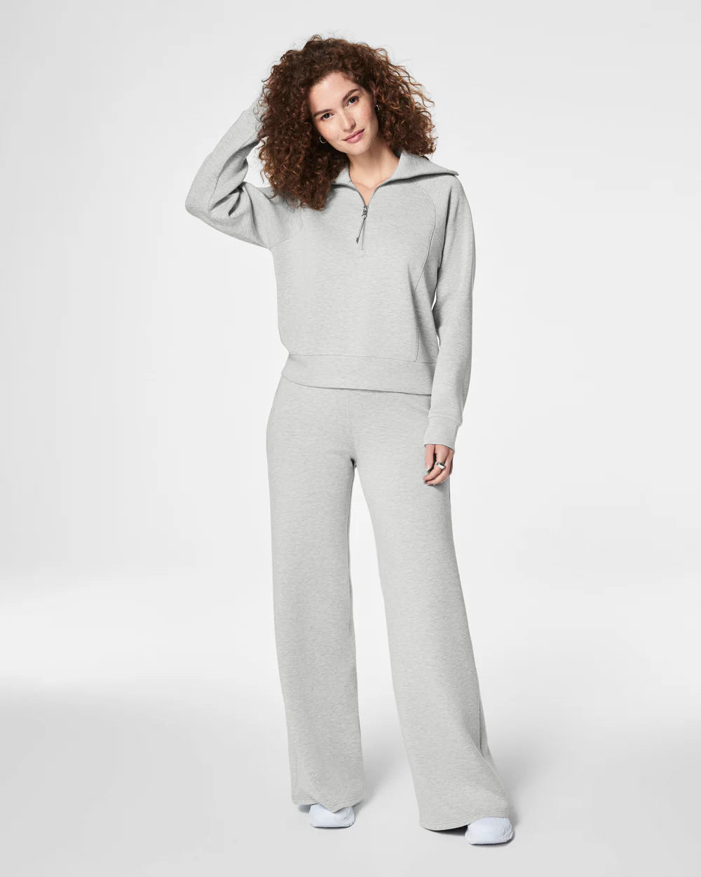 Air Essentials Wide Leg Pant in Light Heather Grey