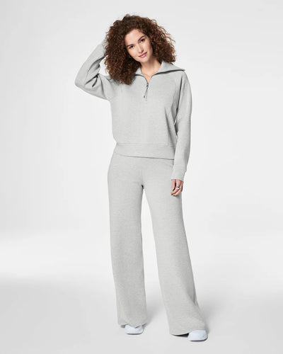 Air Essentials Wide Leg Pant in Light Heather Grey