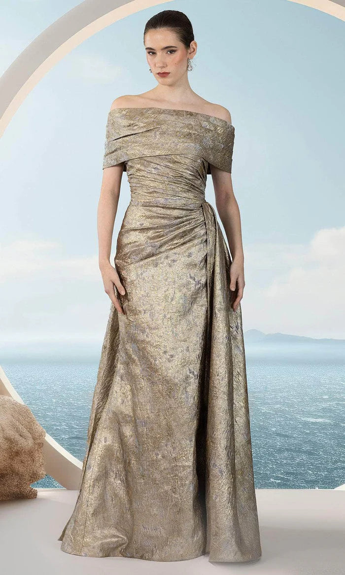 Multi Bodice Metallic Gold Gown