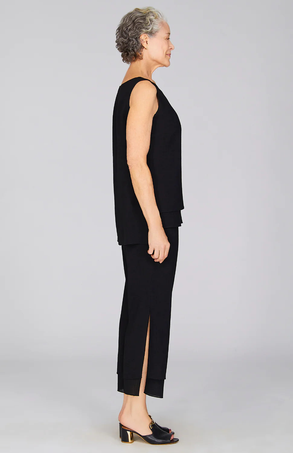 Microlinen Double Layer Pant in Black