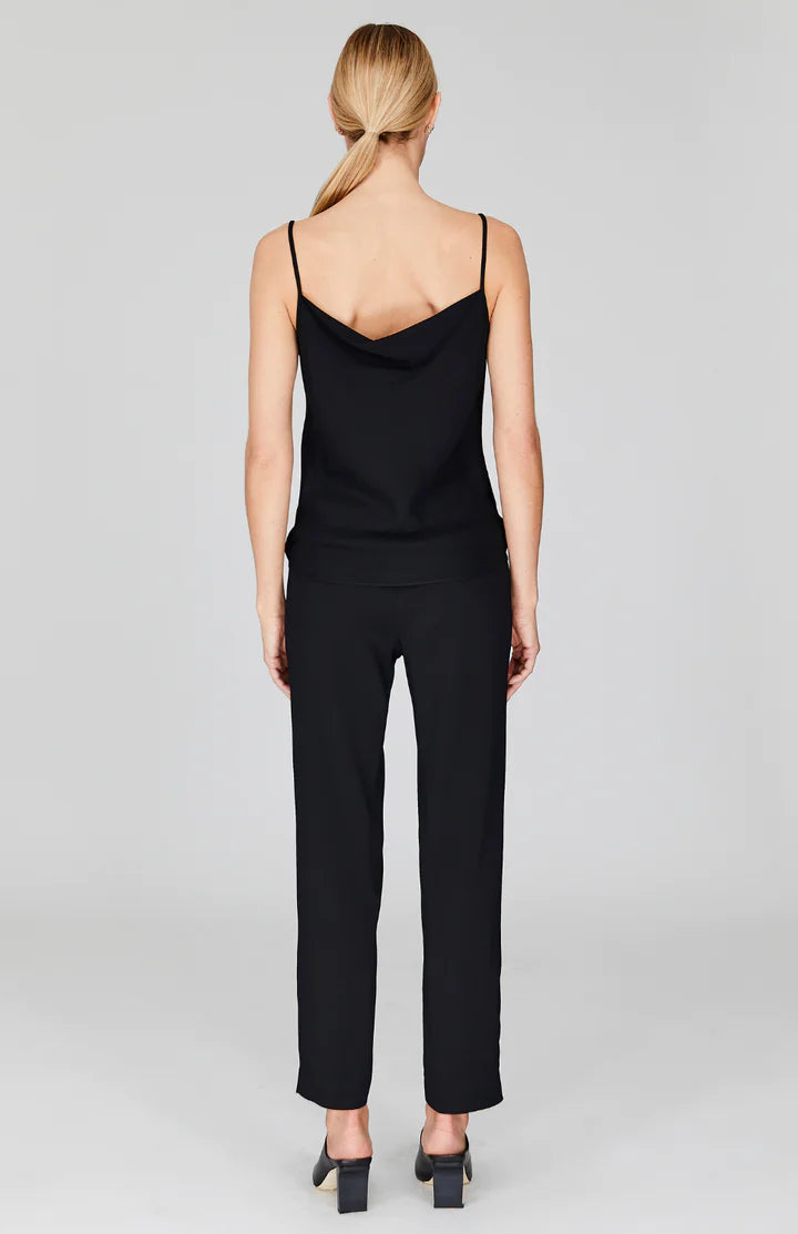 Narrow Leg Pant With Back Zip Black